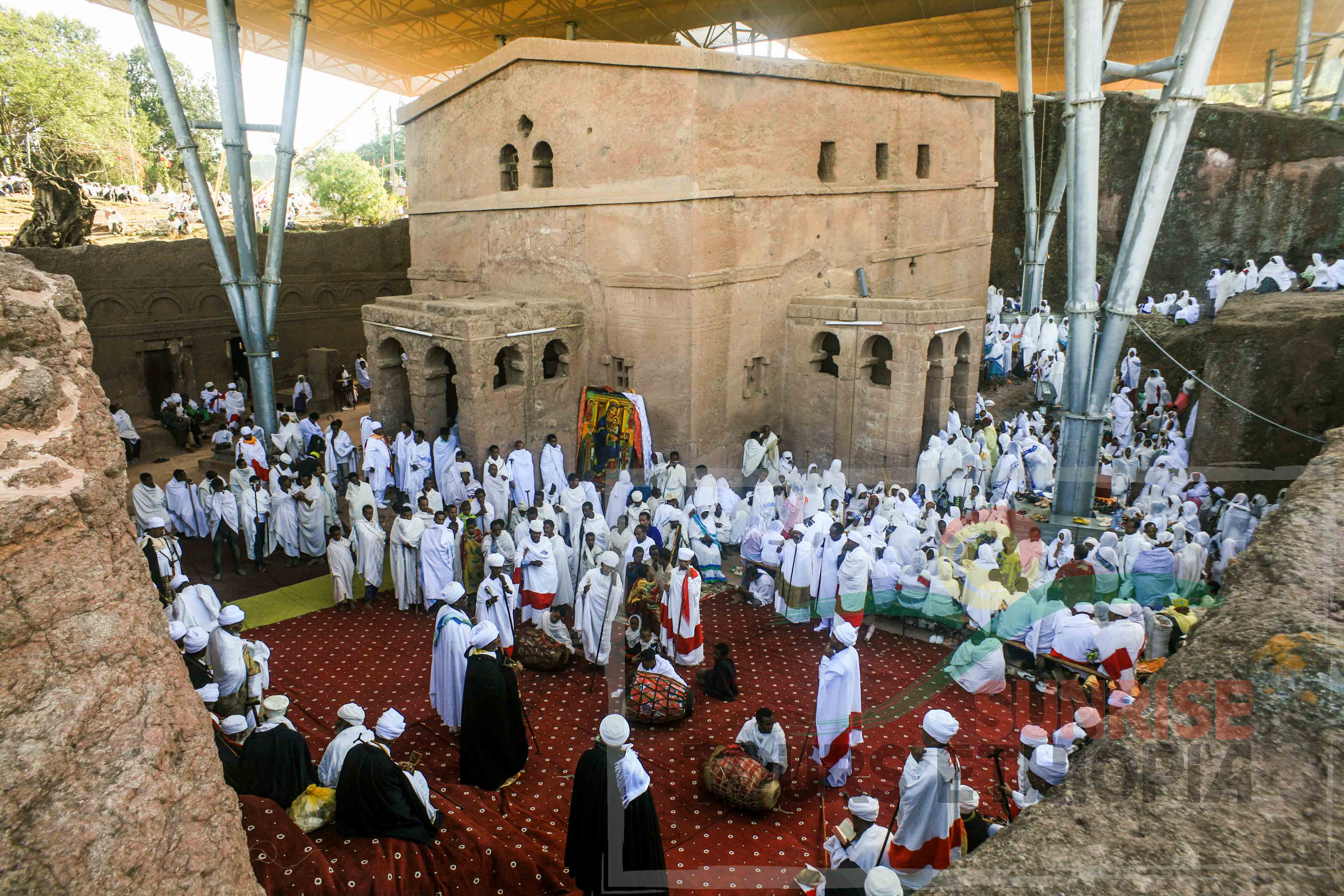Church service in Lalibela